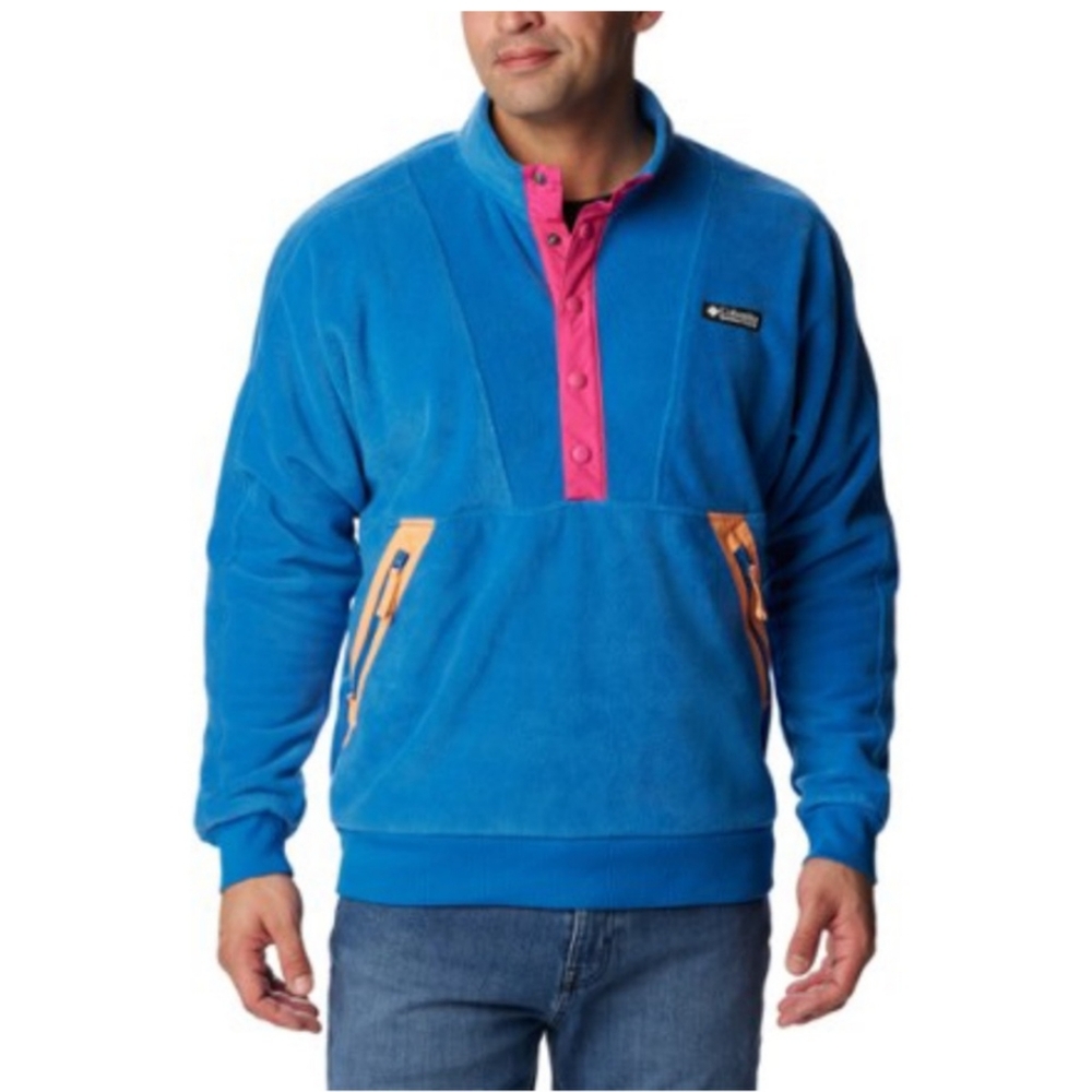 Columbia Men's XL Wintertrainer Fleece Pullover Blue Bright Indigo Jacket NWT